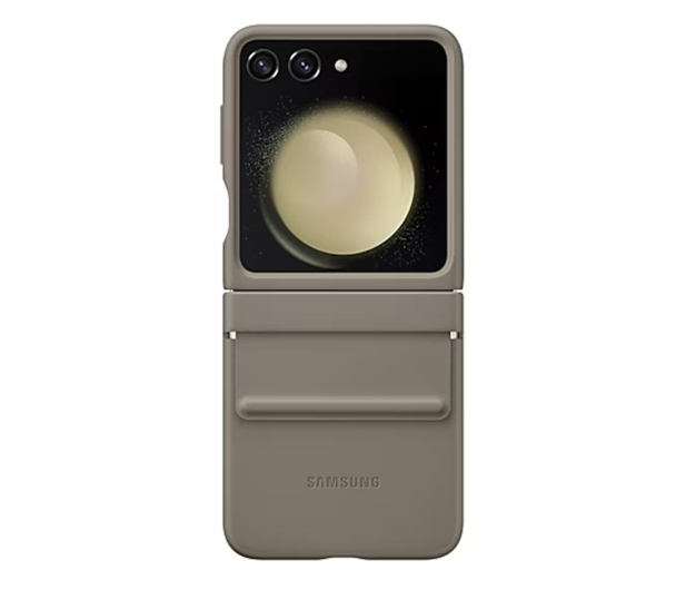 Samsung Flap ECO-Leather Cas do Galaxy Z Flip5 brązowe - 1158948 - zdjęcie